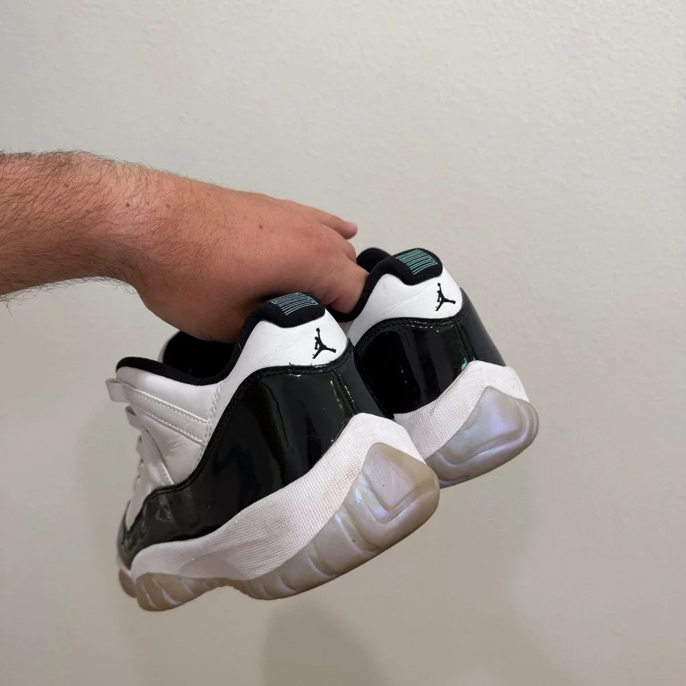 Jordan 11 Retro Low Easter Emerald White Green 528895-145 Mens Sneaker